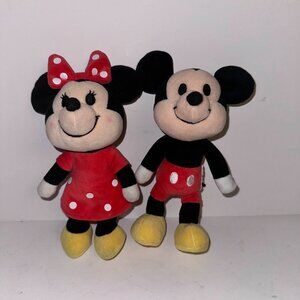 Lot2 Disney Parks nuiMOs Minnie and Mickey Mouse 7" Plush Poseable Magnetic Hand